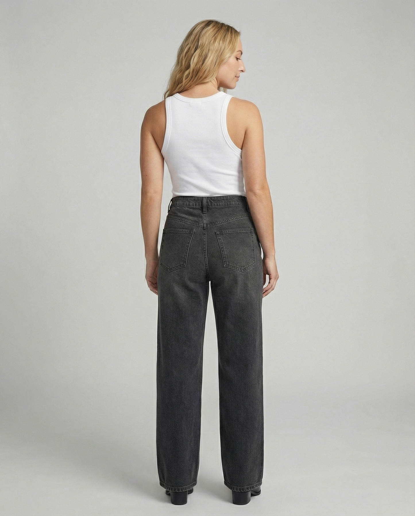 Damen Hochtaillierte Vintage Jeans Retro Stil