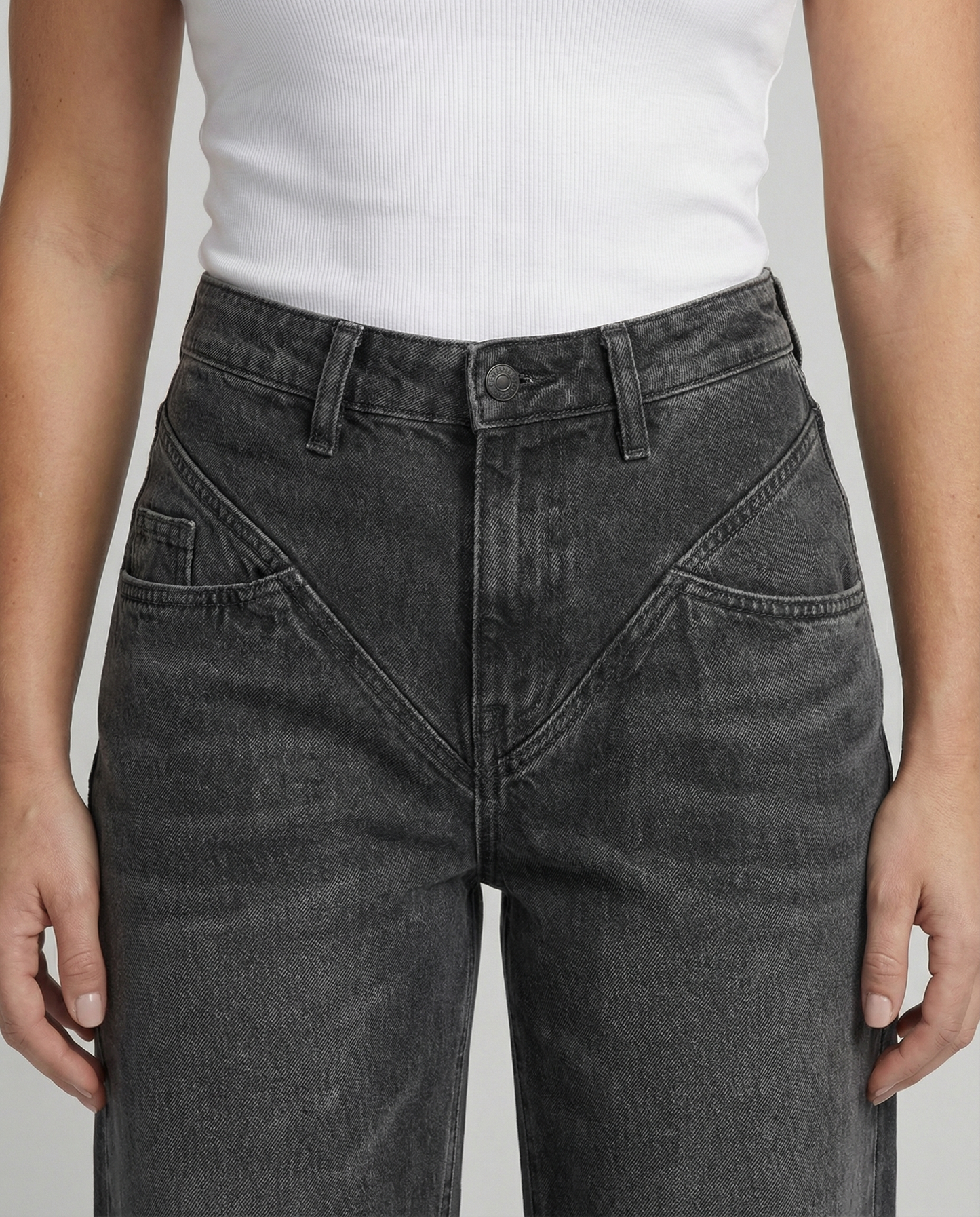 Damen Hochtaillierte Vintage Jeans Retro Stil