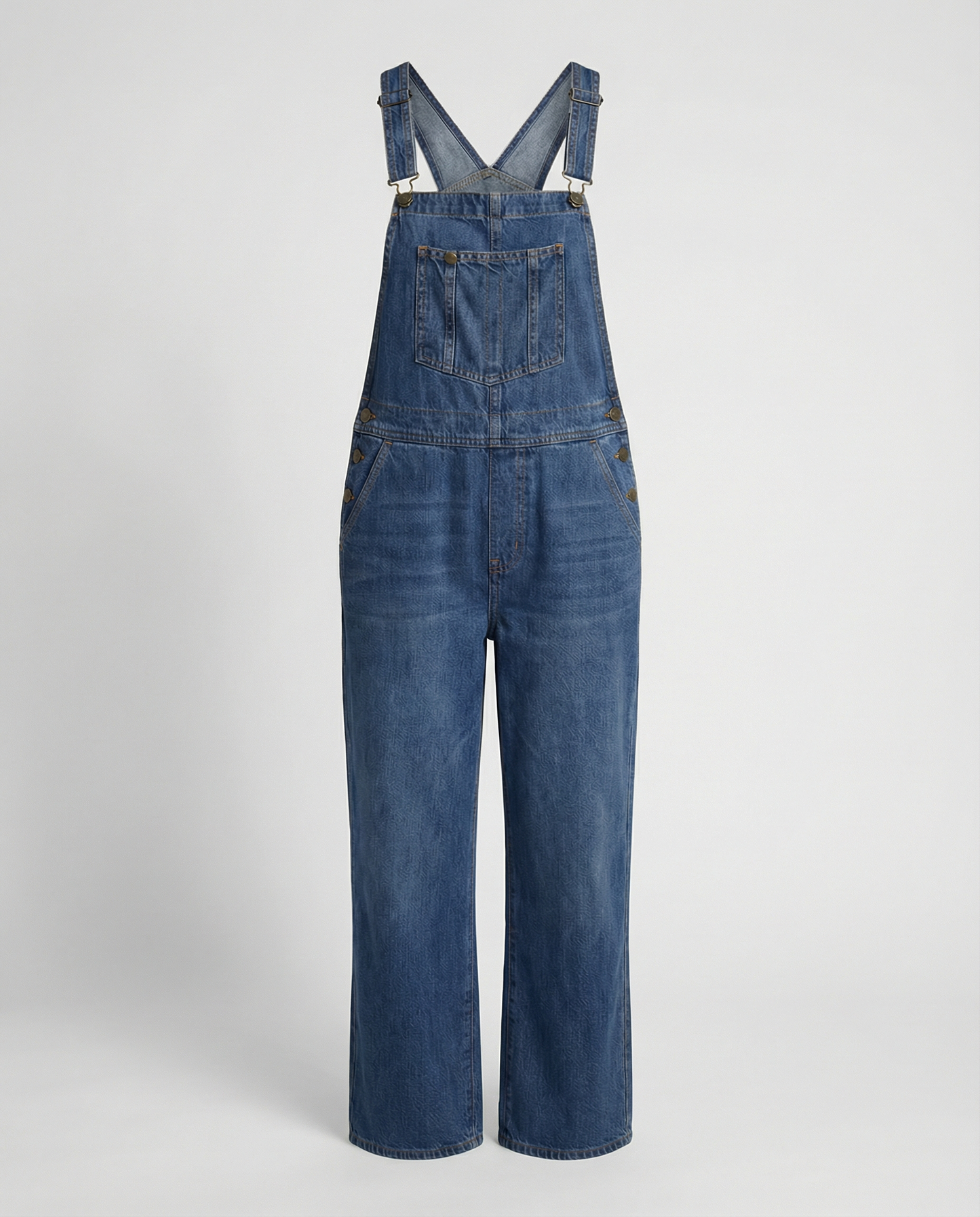 Damen Jeans Latzhose Lässig Mit Taschen Blau