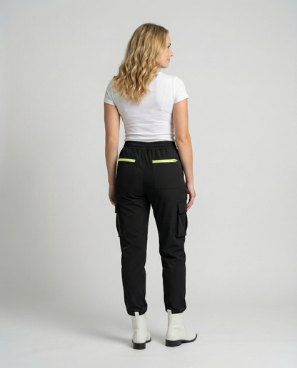 Damen Cargohose Elastisch Mit Taschen Bequem