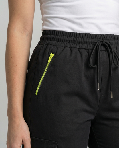 Damen Cargohose Elastisch Mit Taschen Bequem