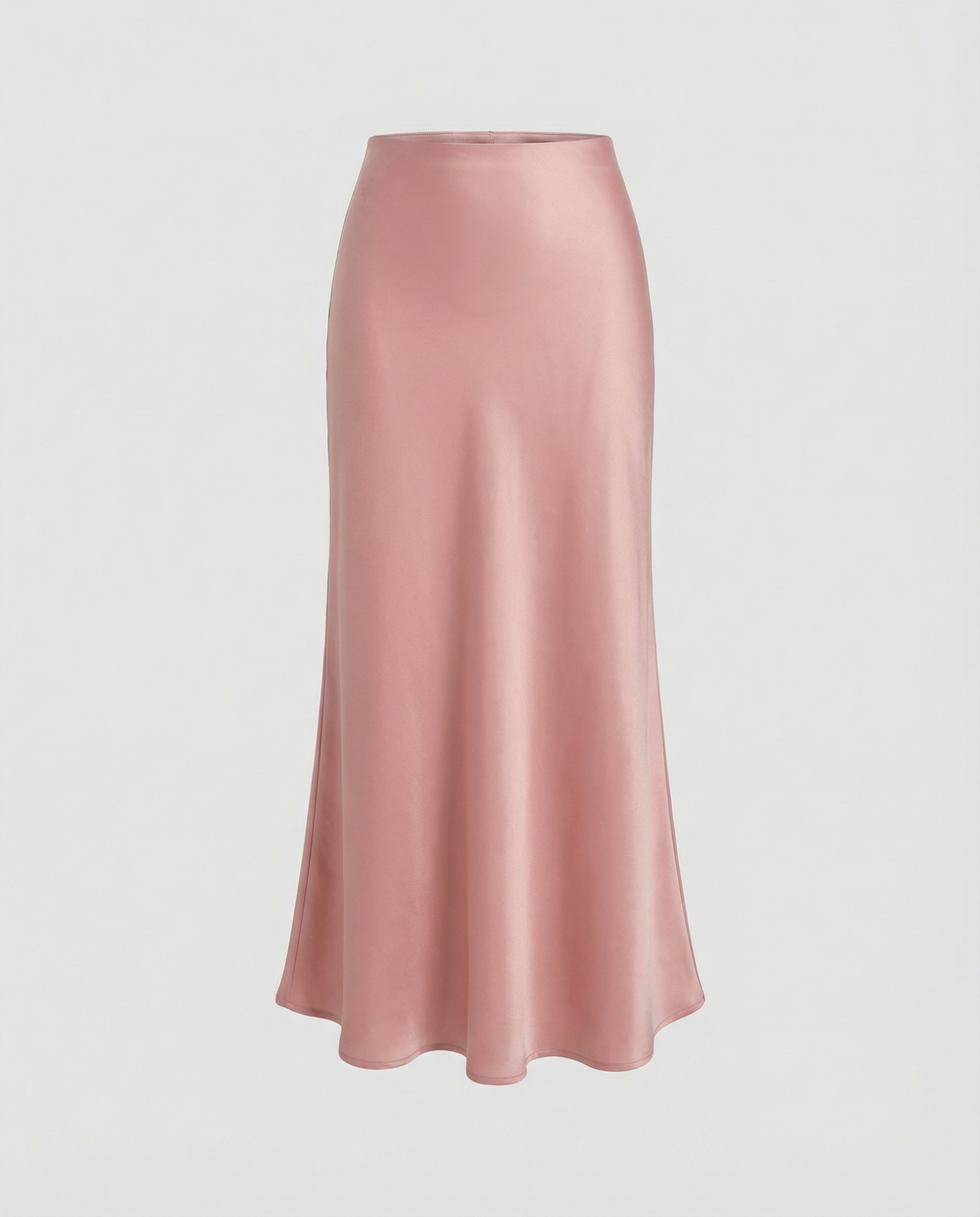 Damen Satinrock Hochtailliert Elegant