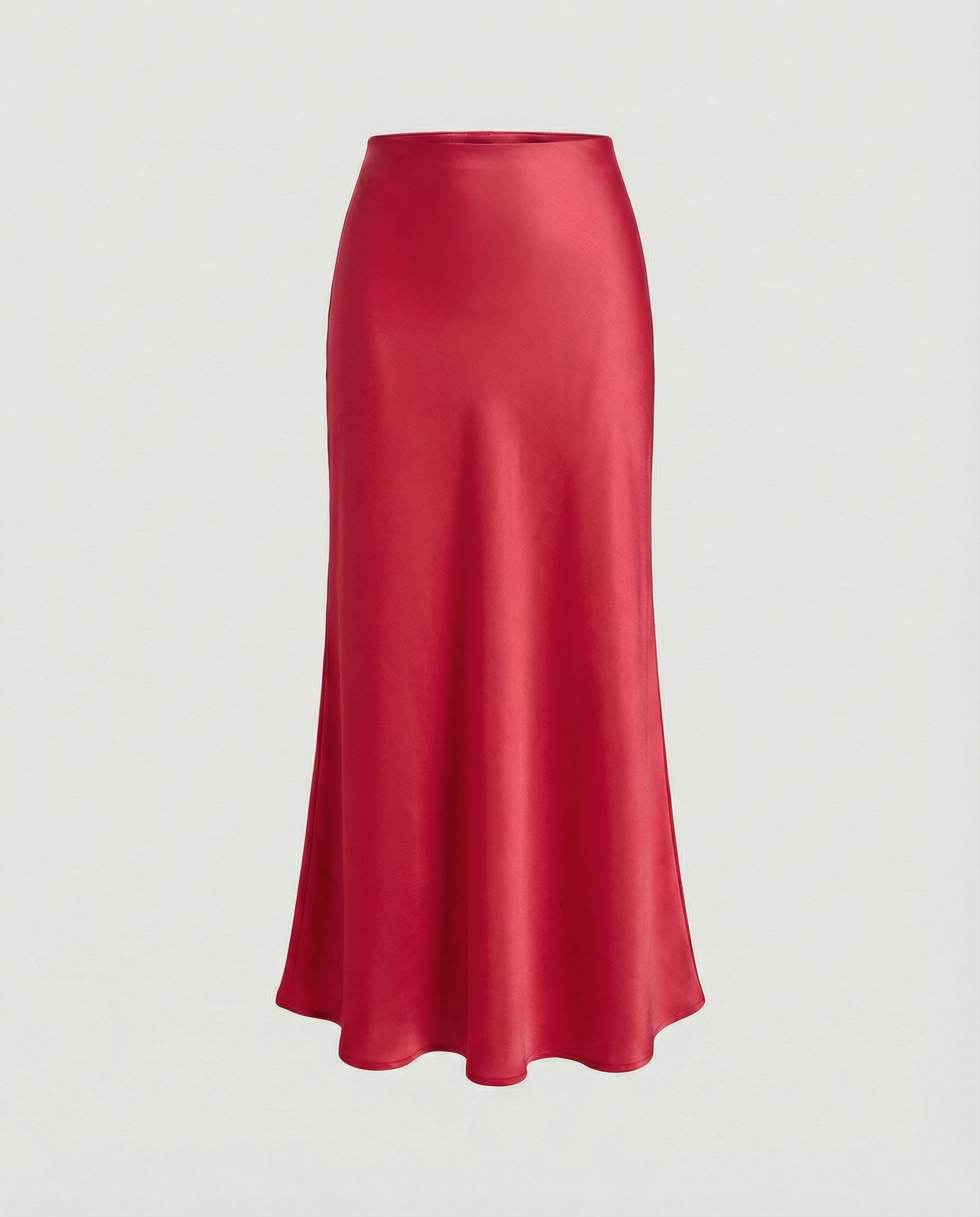 Damen Satinrock Hochtailliert Elegant