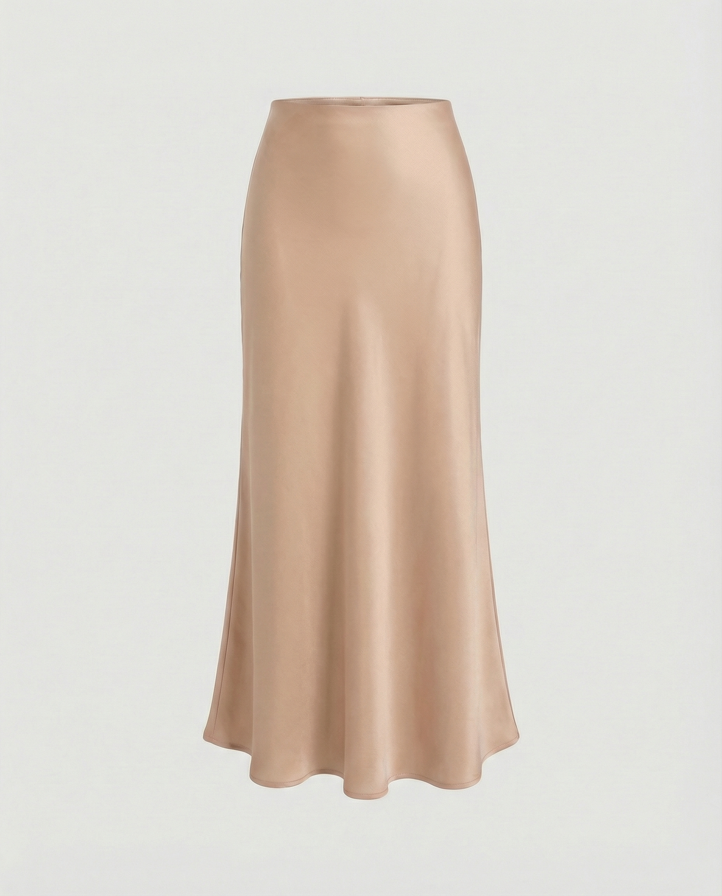 Damen Satinrock Hochtailliert Elegant