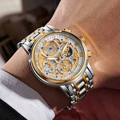 Herren Automatik Armbanduhr Edelstahl Schweizer Qualität