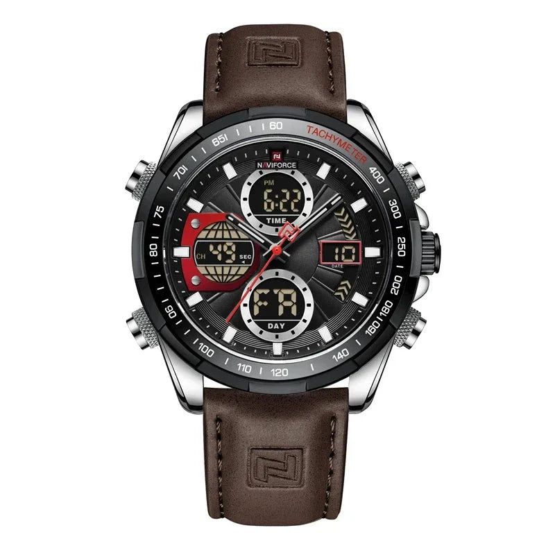 Herren Edelstahl Armbanduhr Marine Chrono