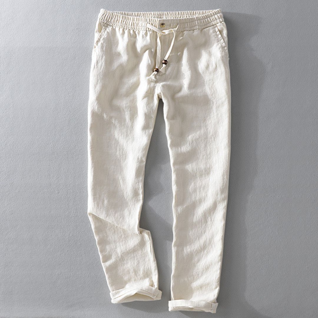 Herrenhose Elastisch Leinen