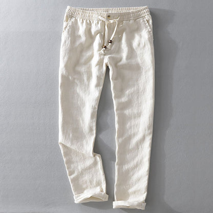 Herrenhose Elastisch Leinen