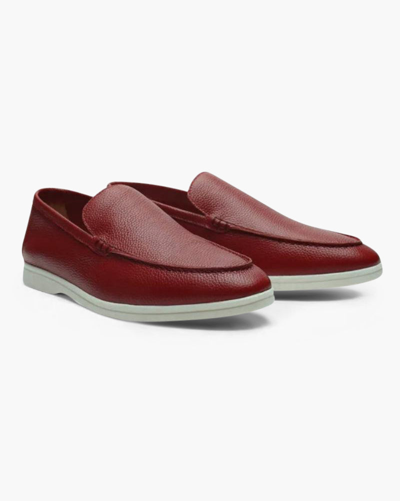 Herren Leder Loafer Vintage Braun Cowhide Elegante
