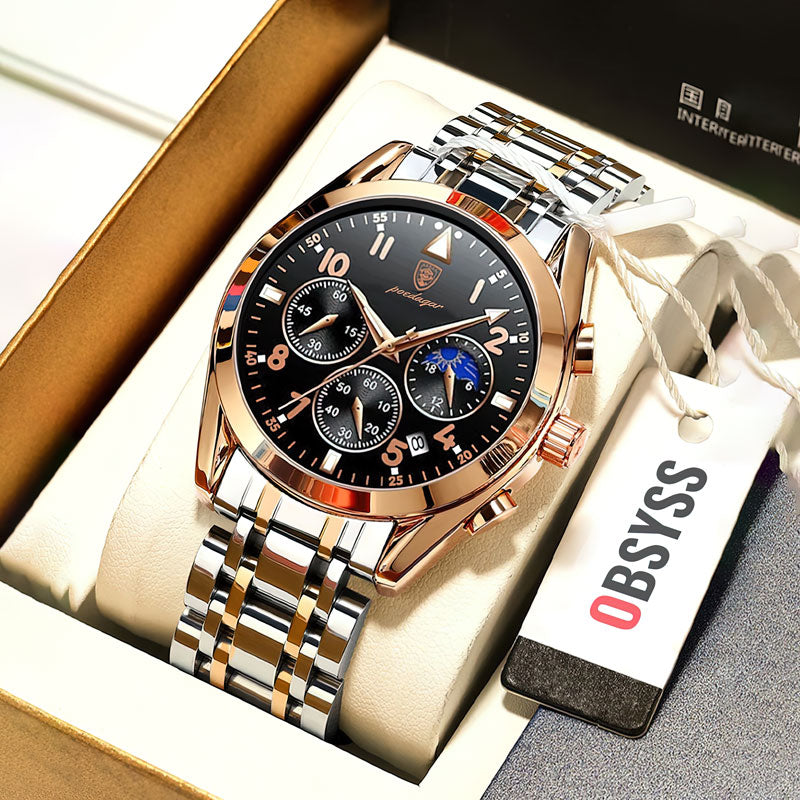 Herren Armbanduhr Edelstahl Elegantes Design
