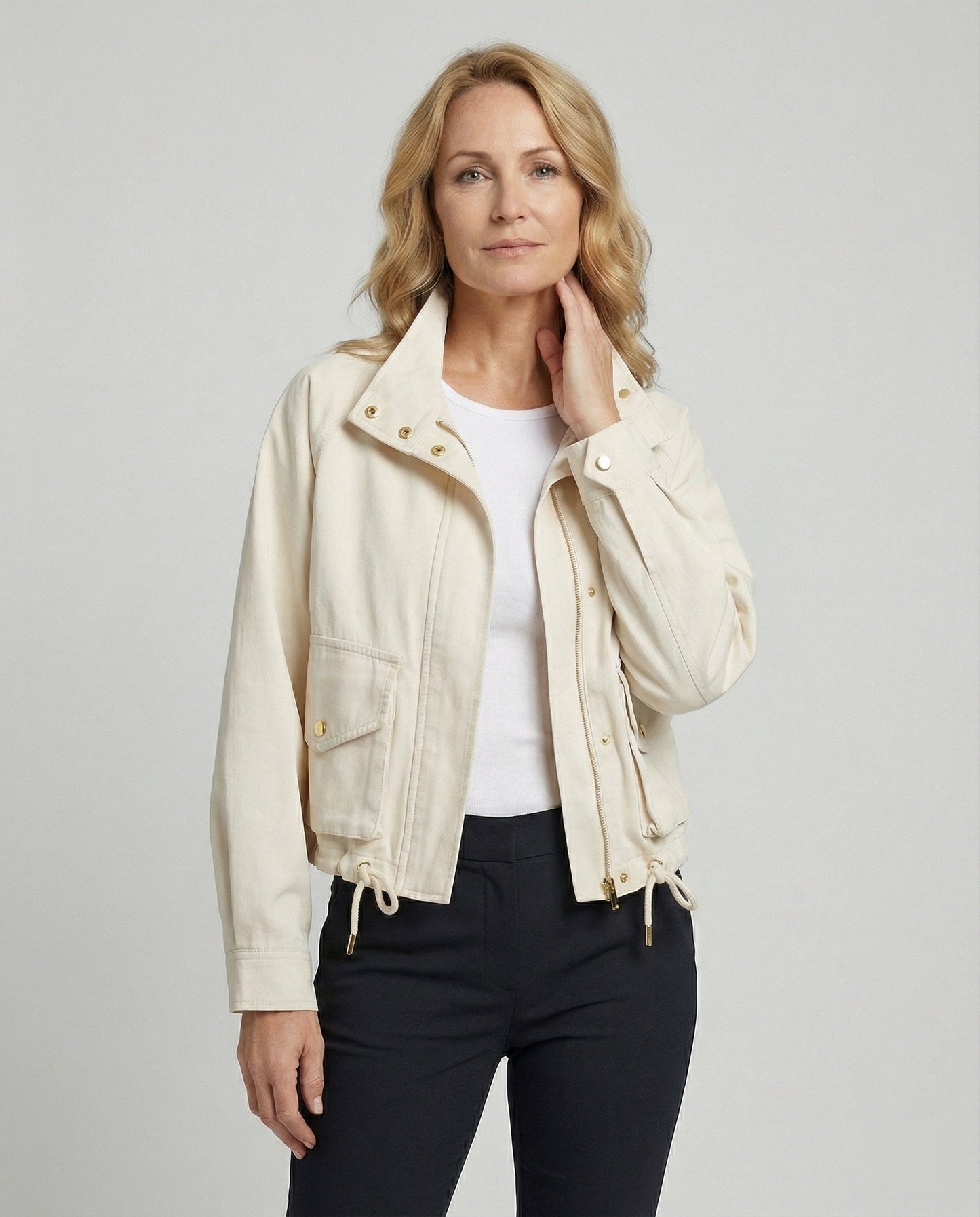 Damen Kurzjacke Trenchcoat Frühjahr Lockere Passform - Norvielle