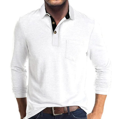 Herren Langarmhemd Slim Fit Klassisch