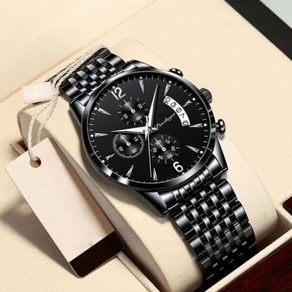 Herren Edelstahl Armbanduhr Elegant