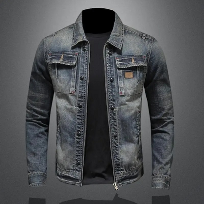 Herren Jeansjacke Regular Fit Klassisch Baumwolle