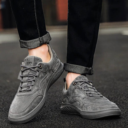 Herren Sneaker Sport Schuhe Wildleder