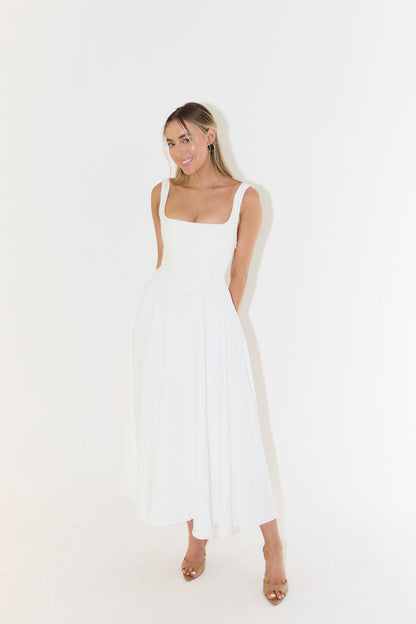 Damen Elegantes Midi-Kleid Vielseitig Chic