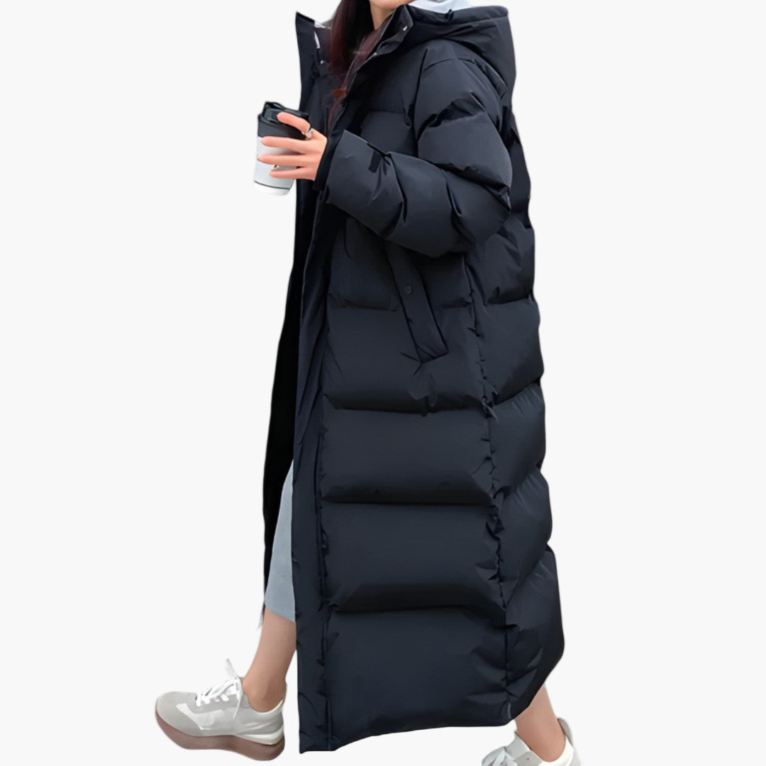 Damen Wintermantel Lang Kapuzenpuffer Warm