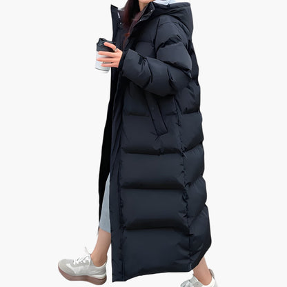 Damen Wintermantel Lang Kapuzenpuffer Warm