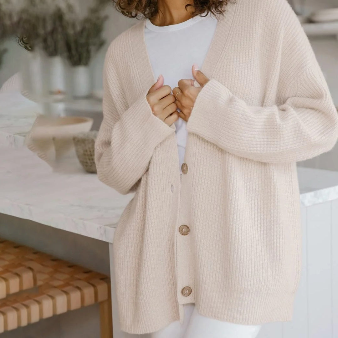Damen Oversized Cardigan Warm