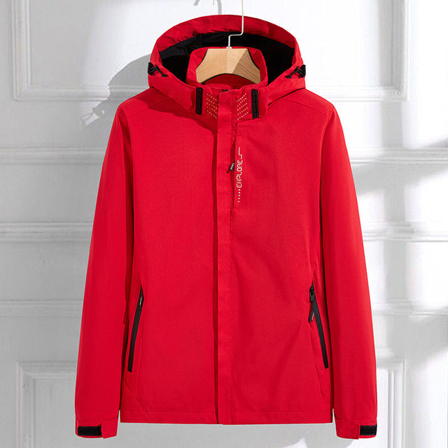 Damen Jacke Funktionell Reißverschluss Kapuze