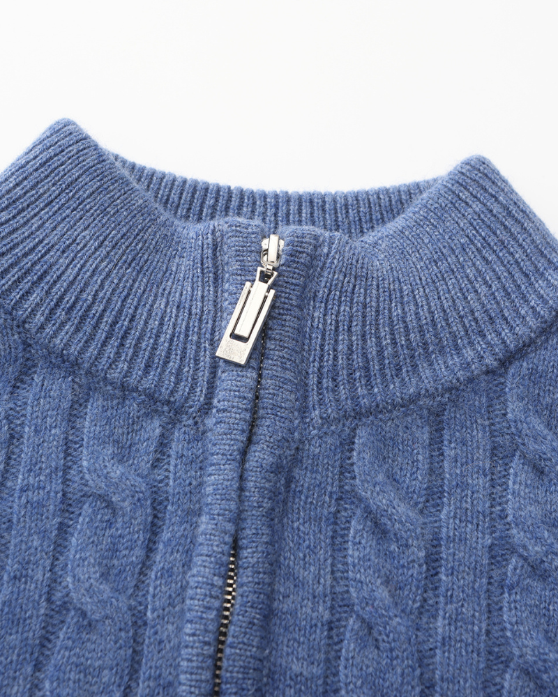 Herren Pullover Kaschmir Chunky Knit Warm Kabelmuster