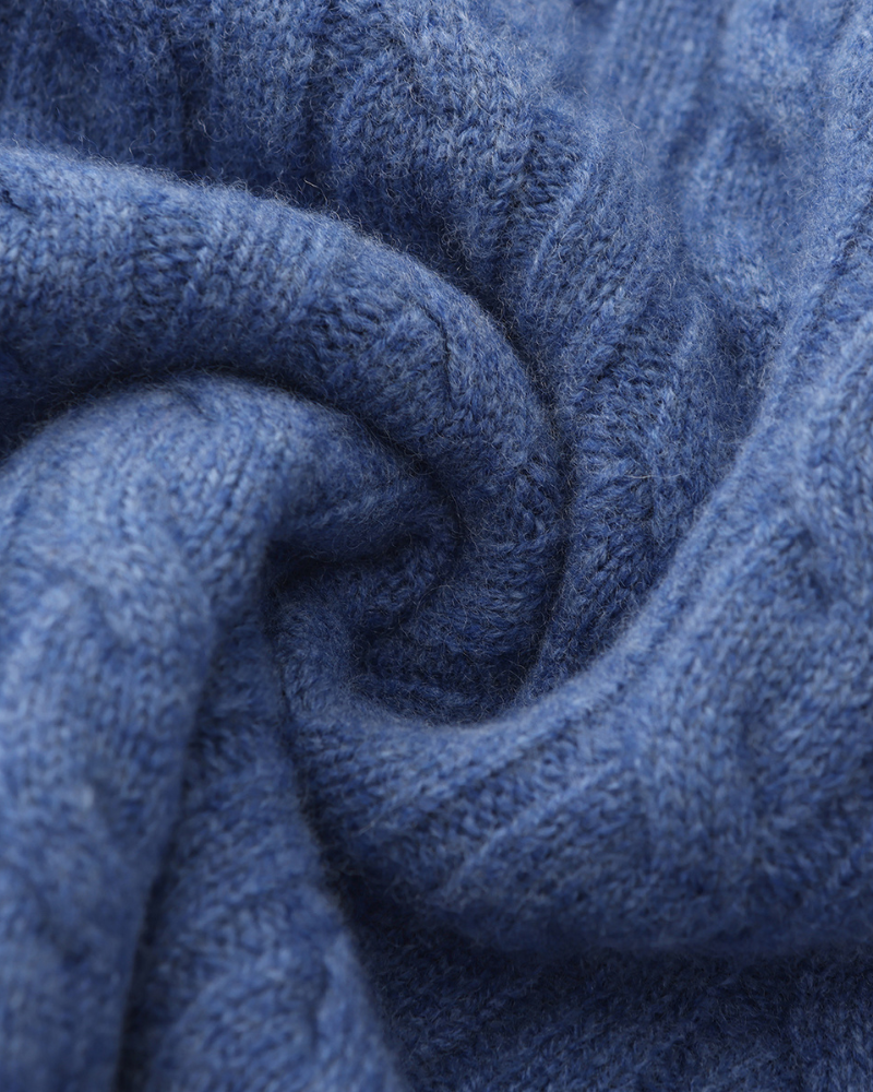 Herren Pullover Kaschmir Chunky Knit Warm Kabelmuster