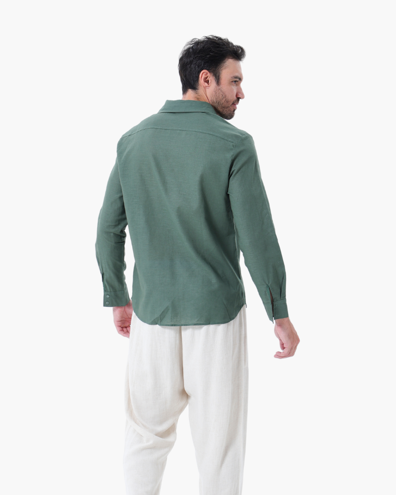 Herren Leinenanzug Langarm Set Sommer