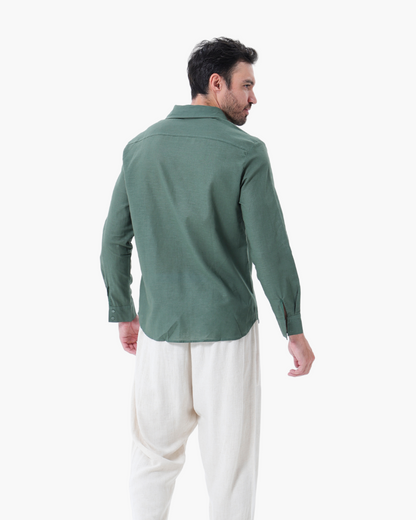 Herren Leinenanzug Langarm Set Sommer