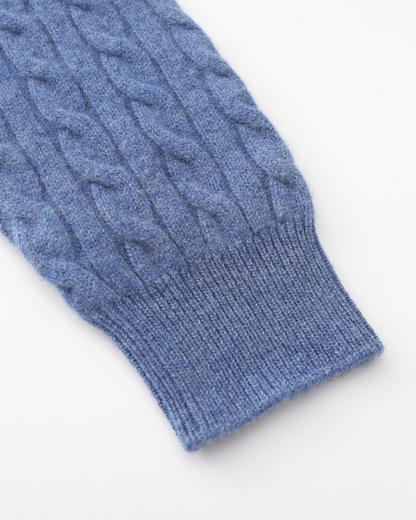 Herren Pullover Kaschmir Chunky Knit Warm Kabelmuster