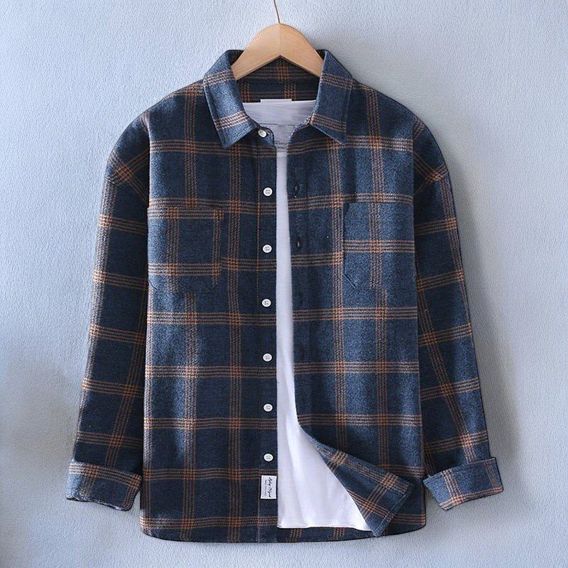Herren Oxford-Hemd Klassisch Elegantes Baumwolle