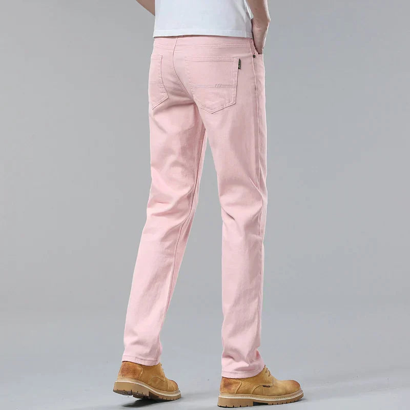 Herren Slim-Fit-Jeans Schmal Denim
