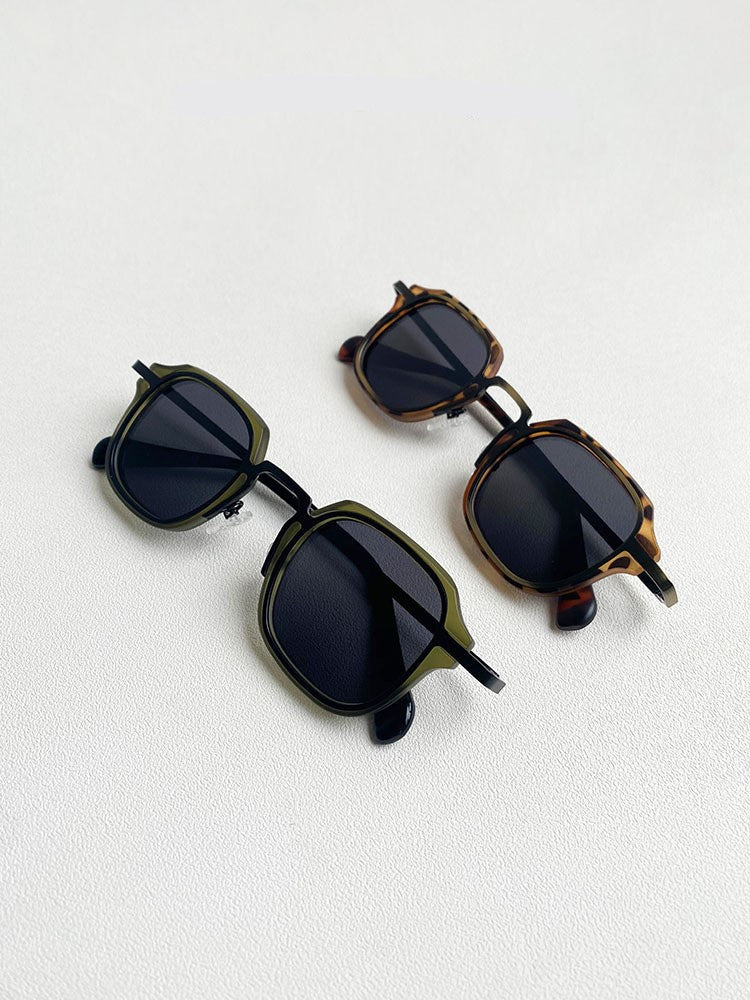 Herren Sonnenbrille Klassisch Leder