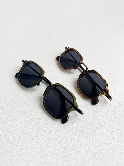 Herren Sonnenbrille Klassisch Leder