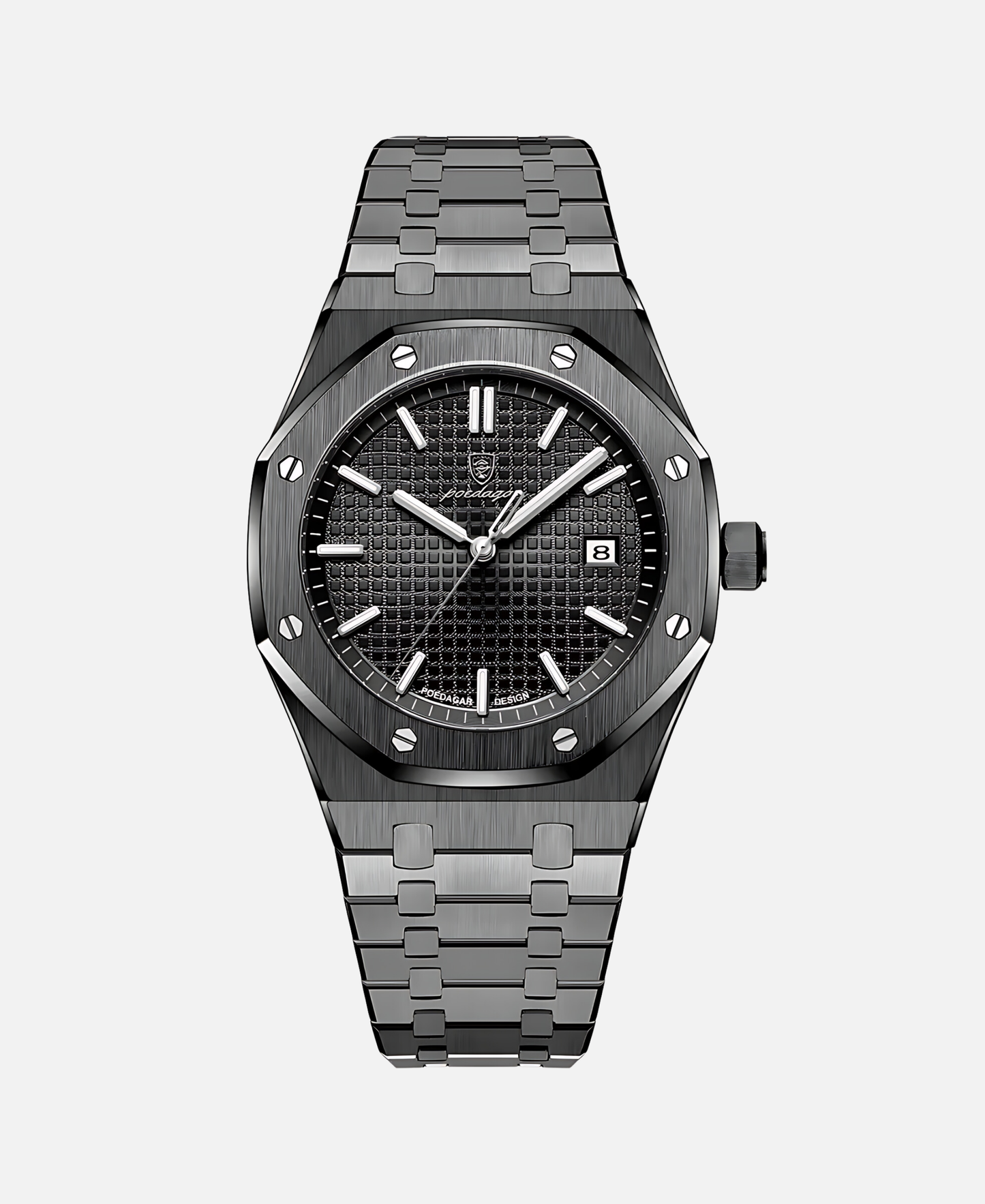 Herren Armbanduhr Edelstahl 41mm Elegant es Lederband