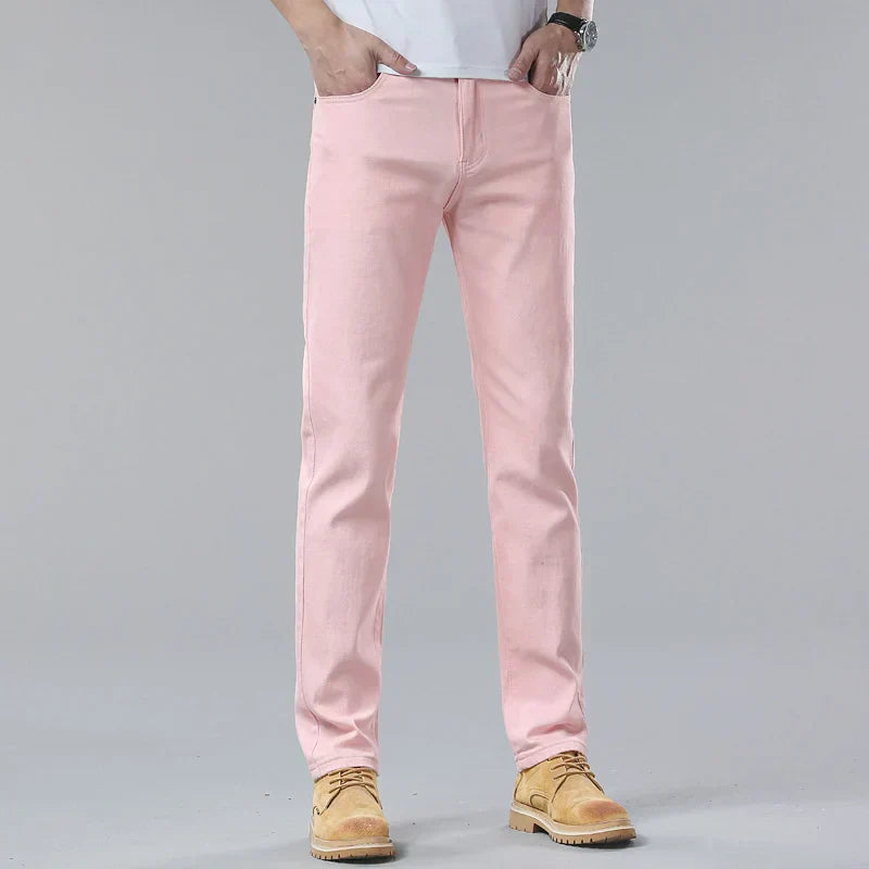 Herren Slim-Fit-Jeans Schmal Denim