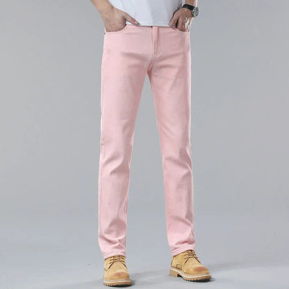 Herren Slim-Fit-Jeans Schmal Denim