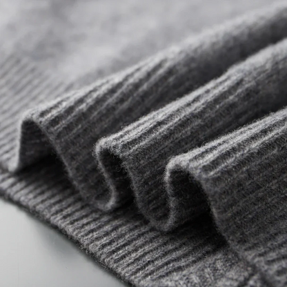 Herren Strickjacke Merino-Wolle Reißverschluss Warm