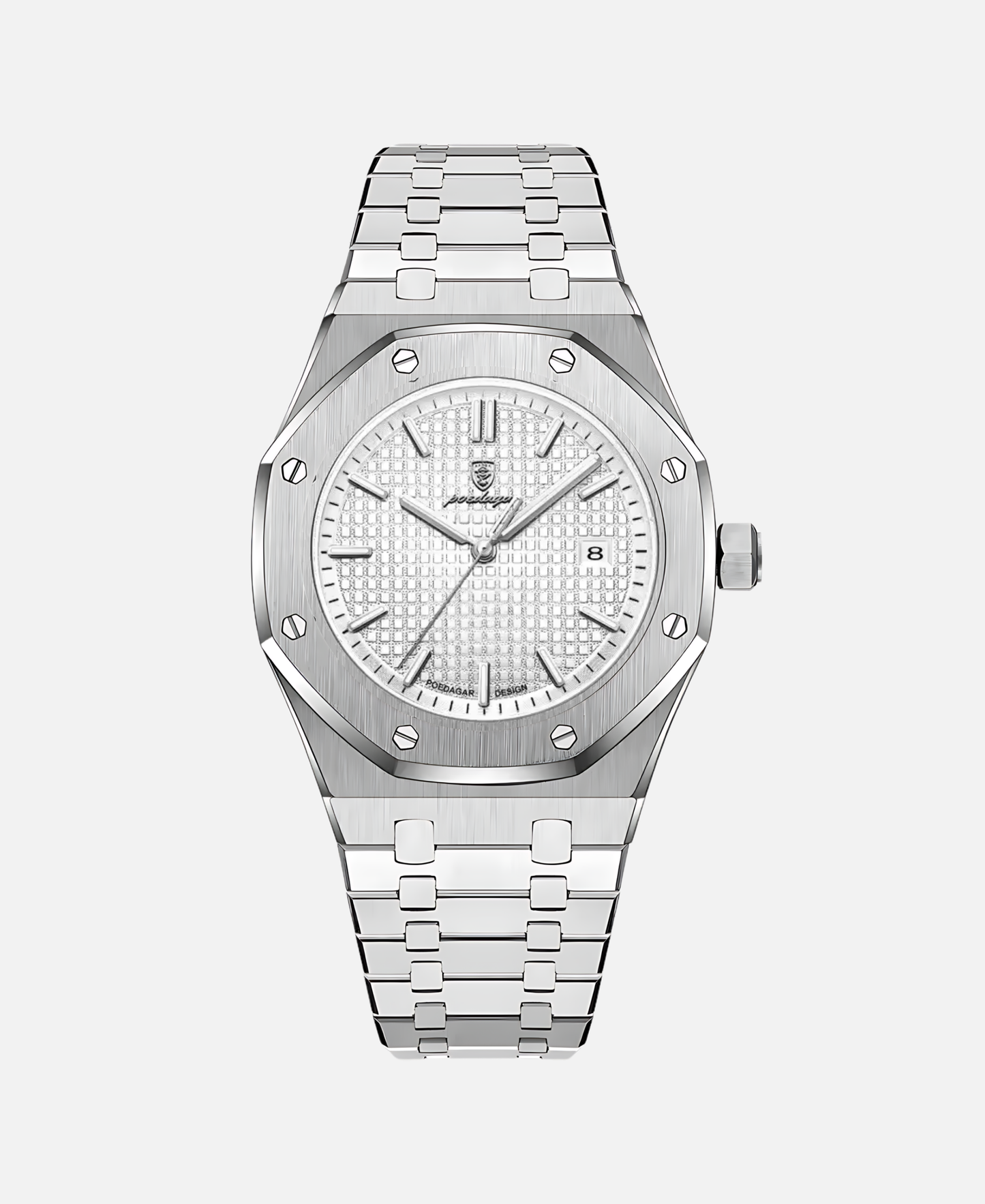 Herren Armbanduhr Edelstahl 41mm Elegant es Lederband