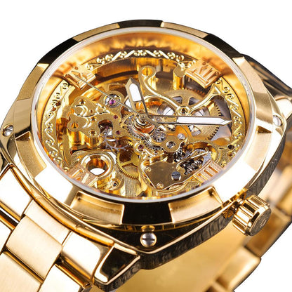 Herrenuhr Edelstahl Transparentes Zifferblatt - Norvielle