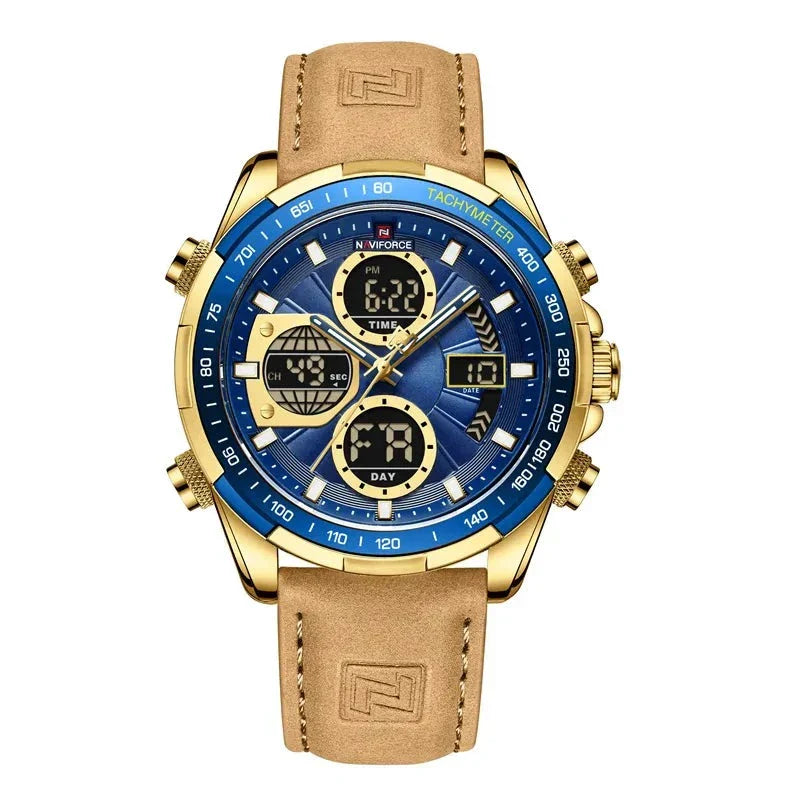 Herren Edelstahl Armbanduhr Marine Chrono
