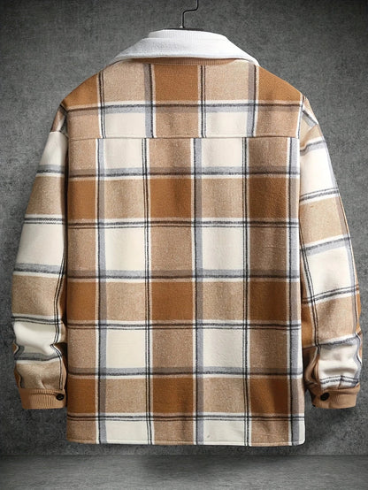 Herren Übergangsjacke Karomuster Lässig Modern