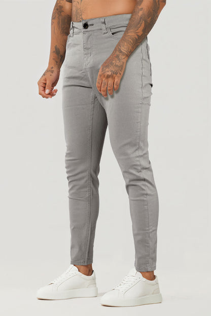 Herren Jeans Slim Fit Hellgrau - Norvielle