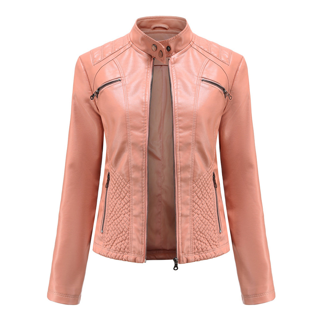 Damen Jacke Modern Steppnähte Schulterpartie