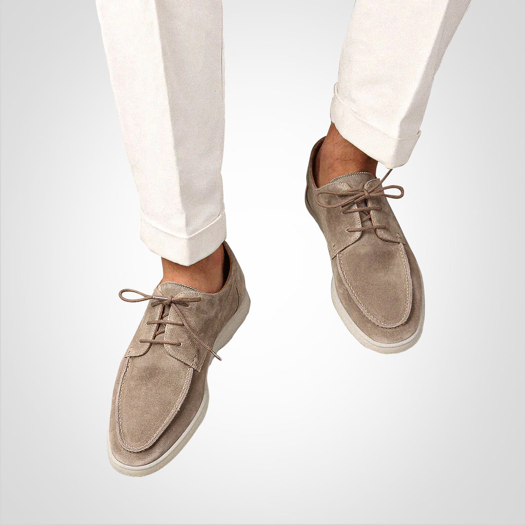 Herren Schnürstiefel Braun Casual Leder