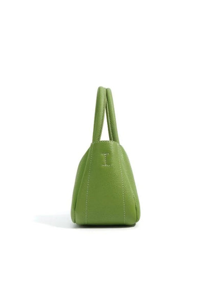 Damen Lederhandtasche Grün Minimalistisch
