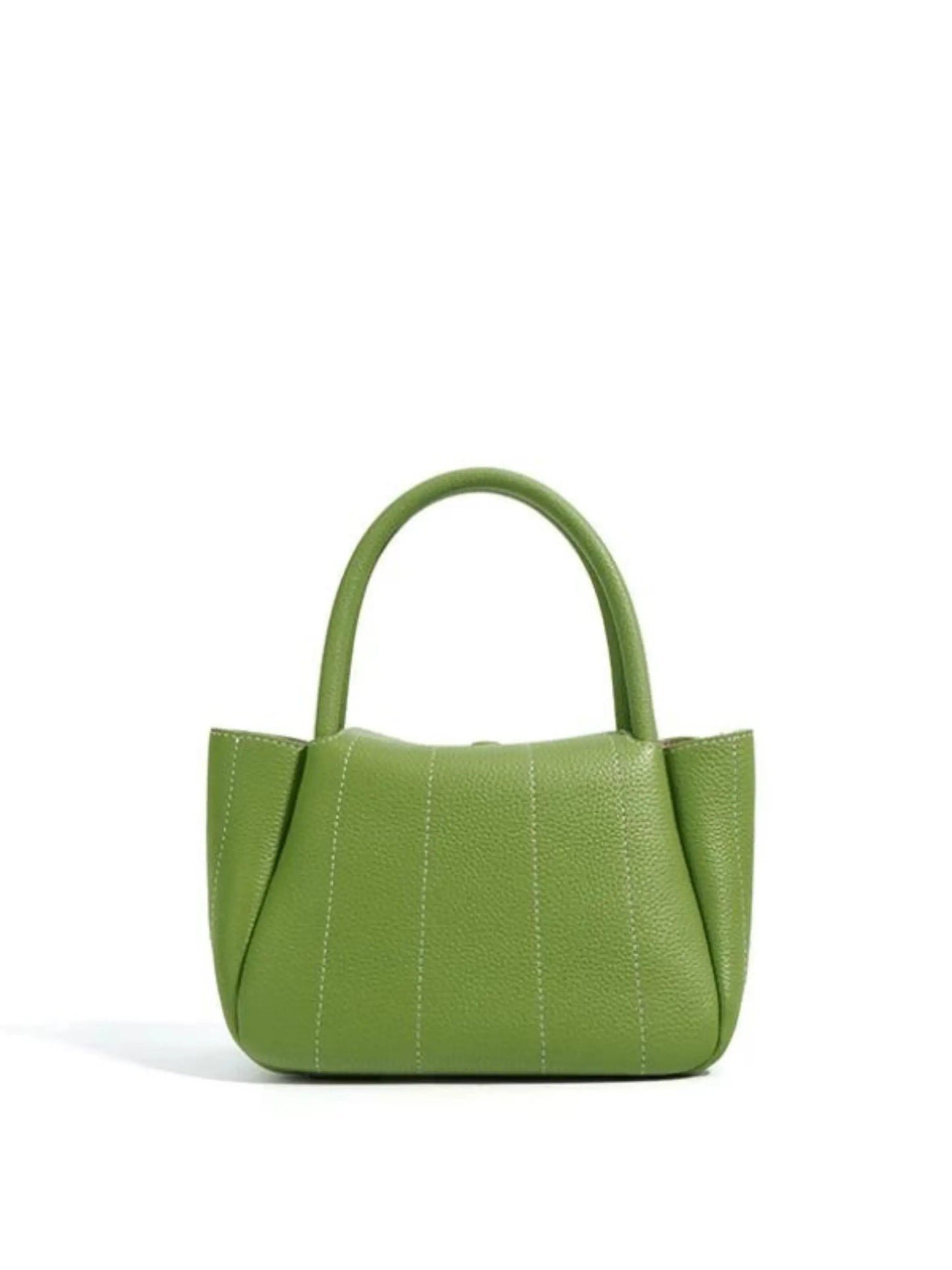 Damen Lederhandtasche Grün Minimalistisch