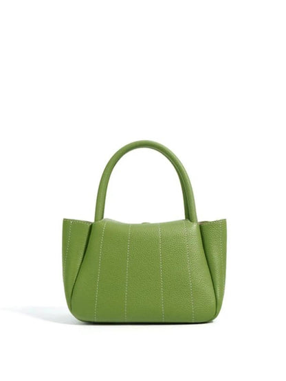 Damen Lederhandtasche Grün Minimalistisch