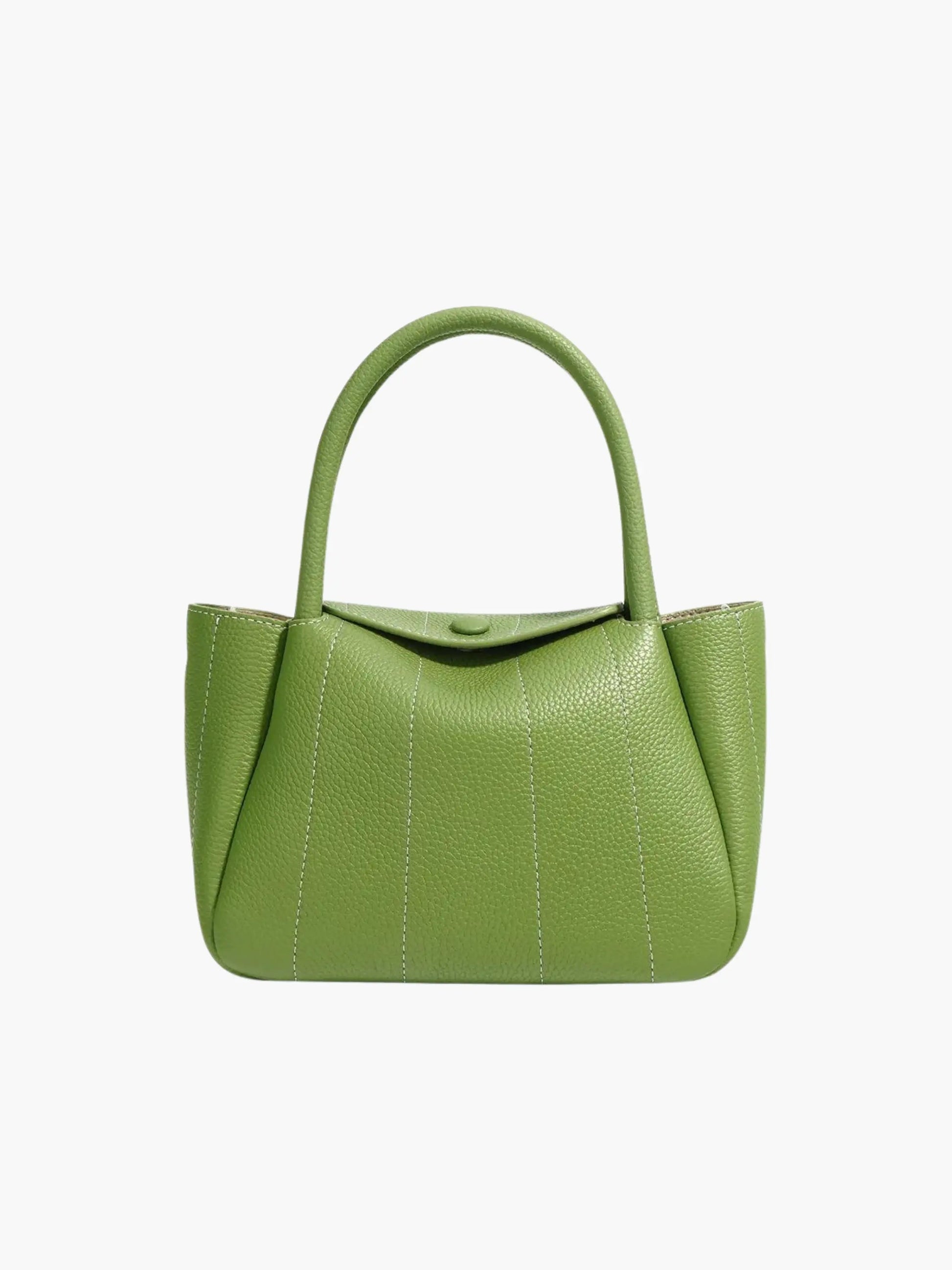 Damen Lederhandtasche Grün Minimalistisch - Norvielle