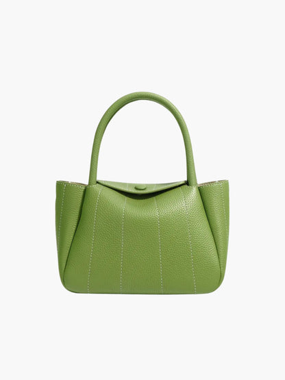 Damen Lederhandtasche Grün Minimalistisch - Norvielle