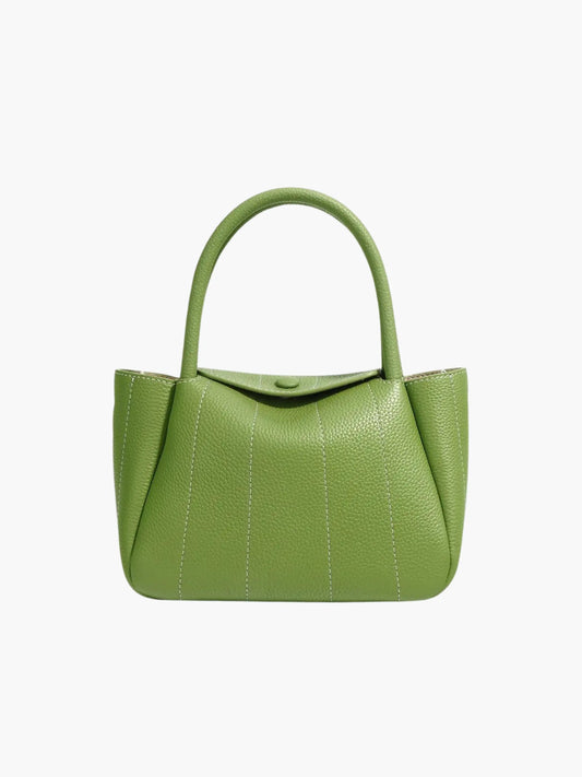 Damen Lederhandtasche Grün Minimalistisch - Norvielle
